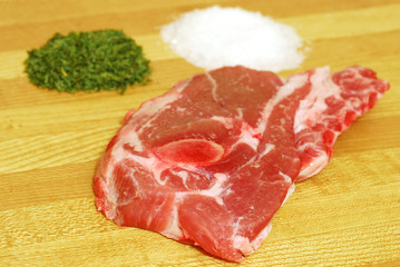 Raw Lamb with seasonings