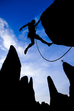 Male rock climber.