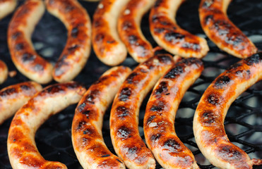 sausages on the BBQ