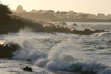 Abend an der Pazifikküste bei Monterey, Kalifornien - USA