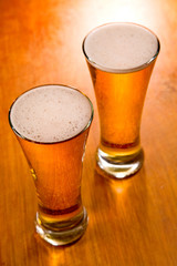 Two beer glasses