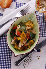 Spigola ai peperoni - Secondi di pesce - Cucina Toscana