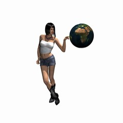 world globe in your hand