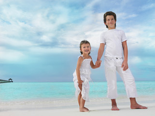 two children on the beach