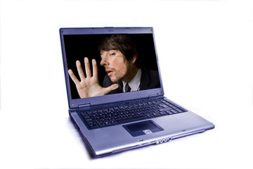 trapped behind screen