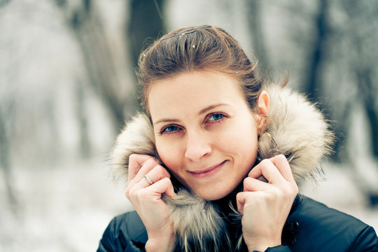 portrait of a winter woman