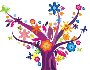 flower vector composition