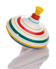whirligig top with reflection