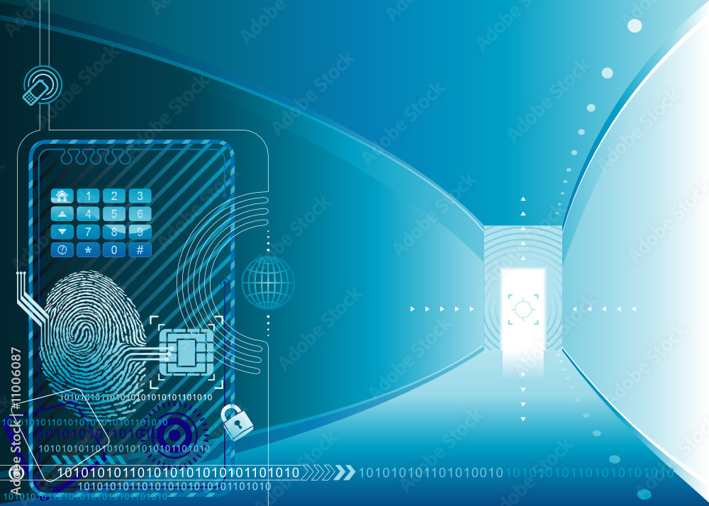 Poster Security access concept, vector Layers.