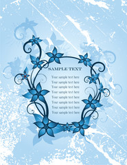 winter floral frame