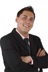 Smiling businessman with arms crossed
