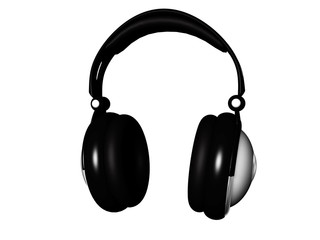 stereo headphones isolated on white