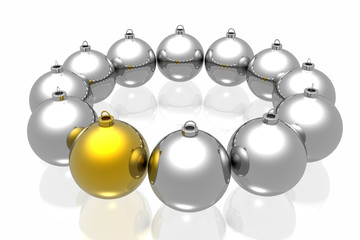 Unique golden christmas decoration