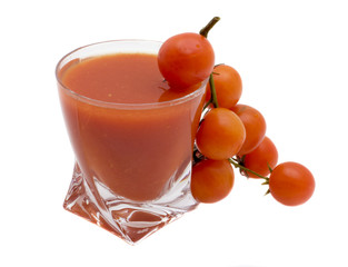 Glass of tomato juice