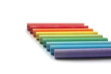 Rainbow of chalks