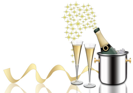Celebration with champagne