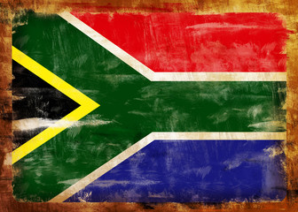 South Africa old painted flag