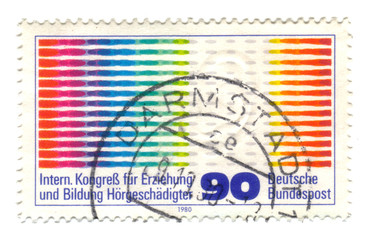 Fototapeta premium Old canceled german stamp