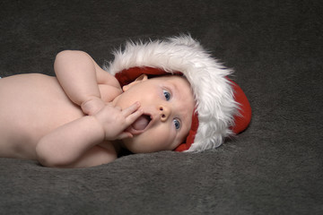Surprised Christmas Baby