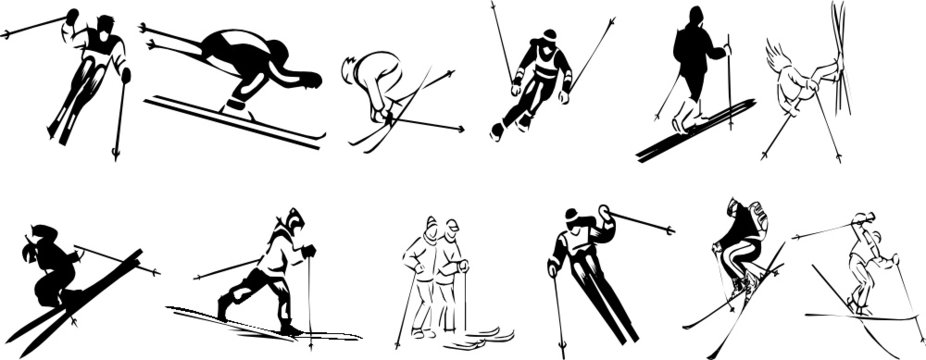 Skiing skiers