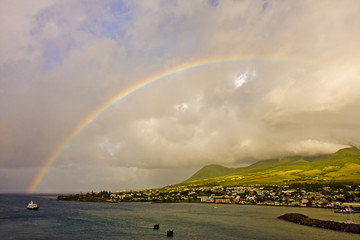 Rainbow Over Island