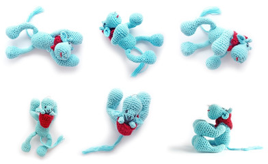 Cows-toys from a wool