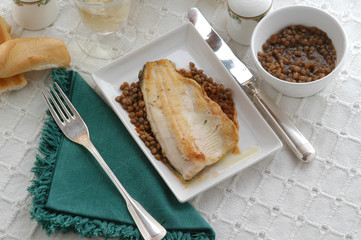 Lucioperca con lenticchie - Secondi del Trentino Alto Adige