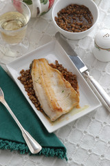 Lucioperca con lenticchie - Secondi del Trentino Alto Adige