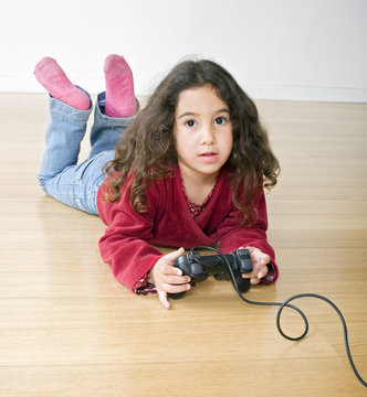 young girl playstation