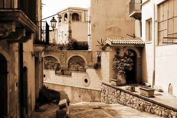 Fototapeta na wymiar stary Włochy, Sycylia, miasto Milazzo