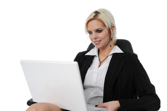 Businesswoman on her laptop
