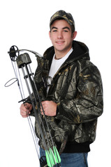 Young hunter with bow