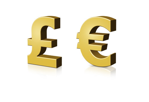 3D Pound & Euro Symbols