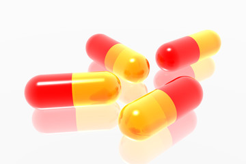 red and yellow pills