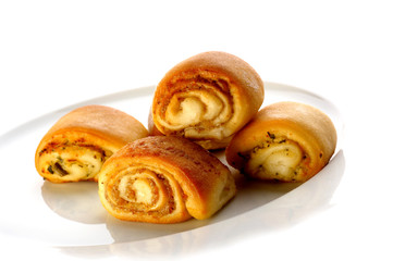 Rolled cakes filled with chestnut cream