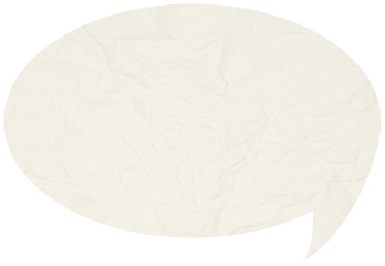Crumpled comic speech bubble