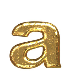 Golden font. Letter 'a'.Lower case.