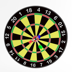 Darts and target
