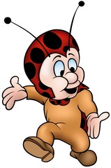 Ladybird 02 - colored cartoon illustration