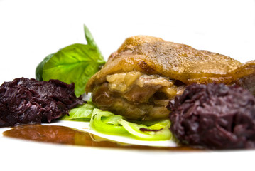 fried chicken isolated on white