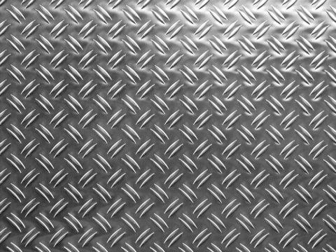 Close-up of metal diamond plate texture background