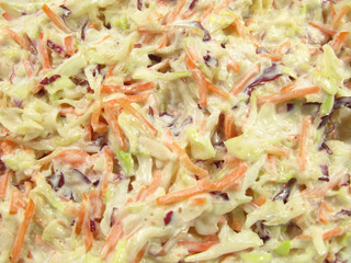 Salad with carrot, mayonaisse and cabbage
