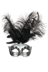Black Silver Venetian Carnival Mask