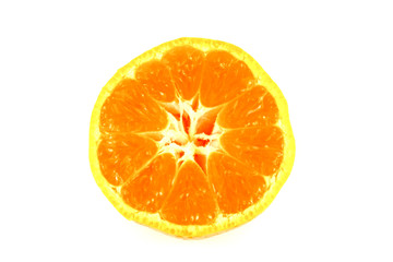 Mandarine orange, isolated on white