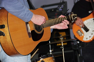 Naklejka premium Guitares électriques et acoustiques.