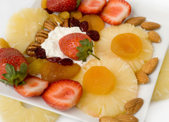 strawberry and pineapple