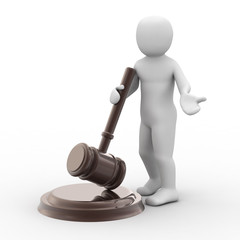 3d person and gavel