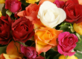 bouquet de roses romantique