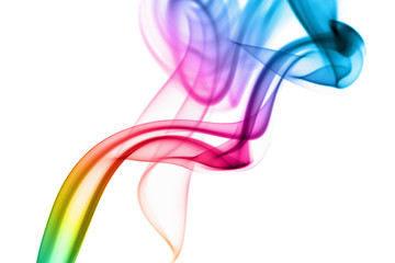 Naklejka premium abstract rainbow smoke background