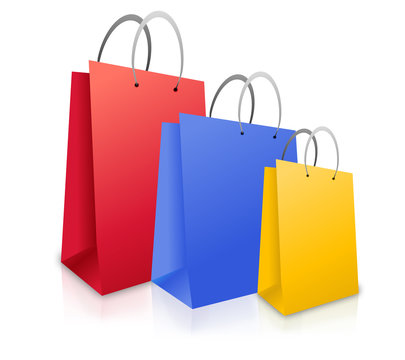 Three Colorful Shopping Bags
